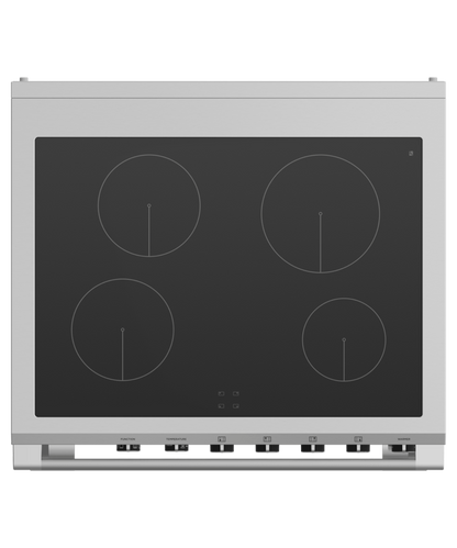 FISHER & PAYKEL OR30SCI6R1 30" Series 9 Classic 4 Zone Induction Self-Cleaning Range Red - OR30SCI6R1