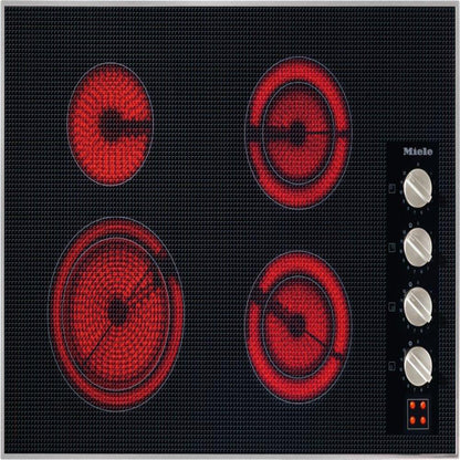 MIELE KM5624240V KM 5624 240V Stainless steel - 30-inch electric cooktop, operated with its own controls with a width of 30 5/8 (775) in (mm) 30 5/8 (775) in (mm) for ultra-convenient cooking. in Stainless Steel - KM5624240V
