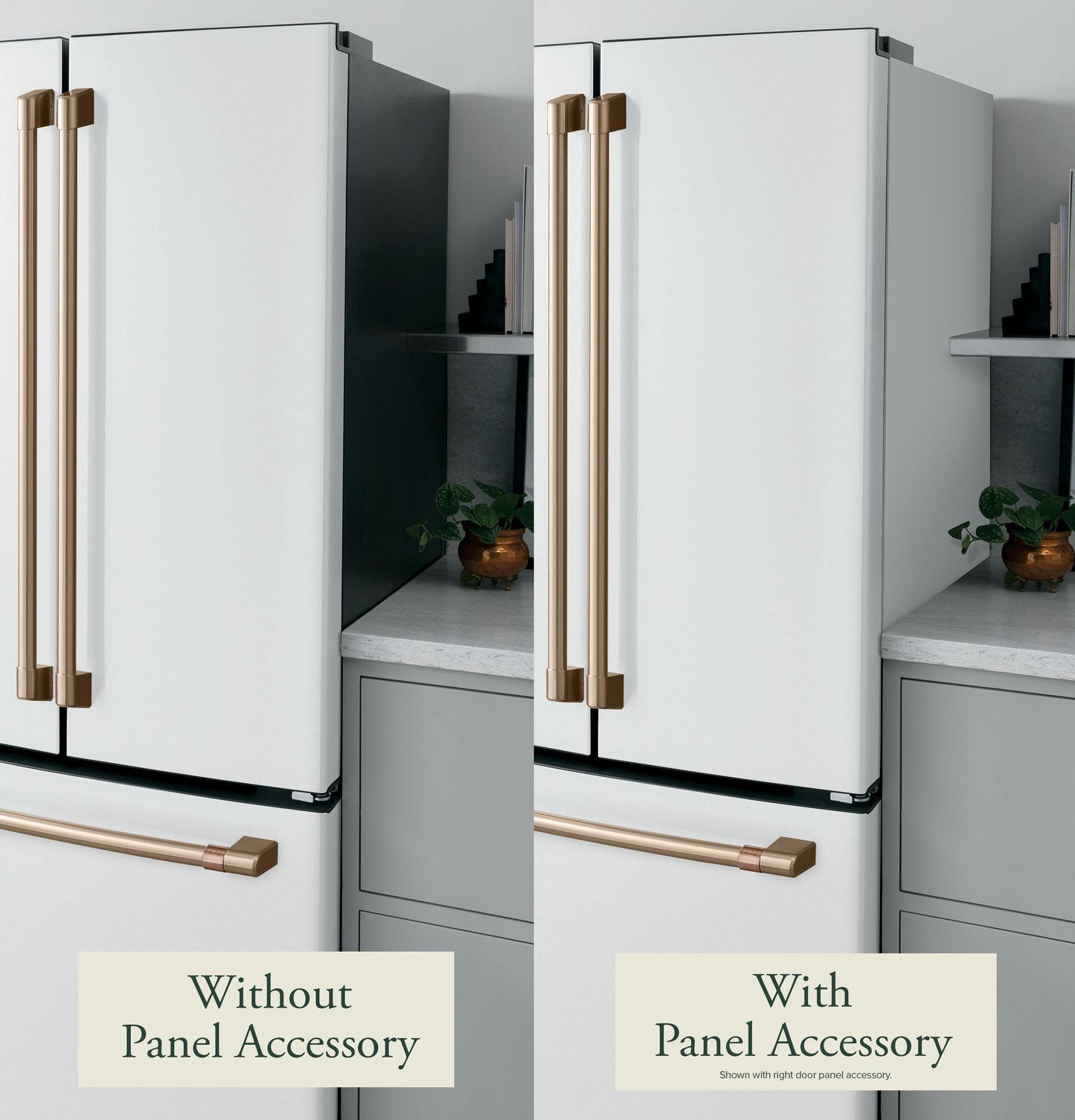 CAFE  Refrigeration Matte White Side Panel, Counter-Depth, 4-Door, Right White - CKQBRSCVW2