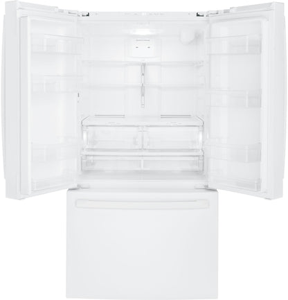GE APPLIANCES NGE 27.0 Cu. Ft. French-Door Refrigerator White - GNE27JGMWW