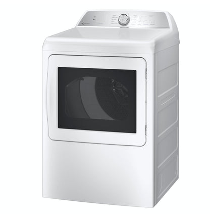 GE APPLIANCES PTD60GBSRWS GE Profile™ ENERGY STAR® 7.4 cu. ft. Capacity aluminized alloy drum Gas Dryer with Sanitize Cycle and Sensor Dry White On Gray - PTD60GBSRWS