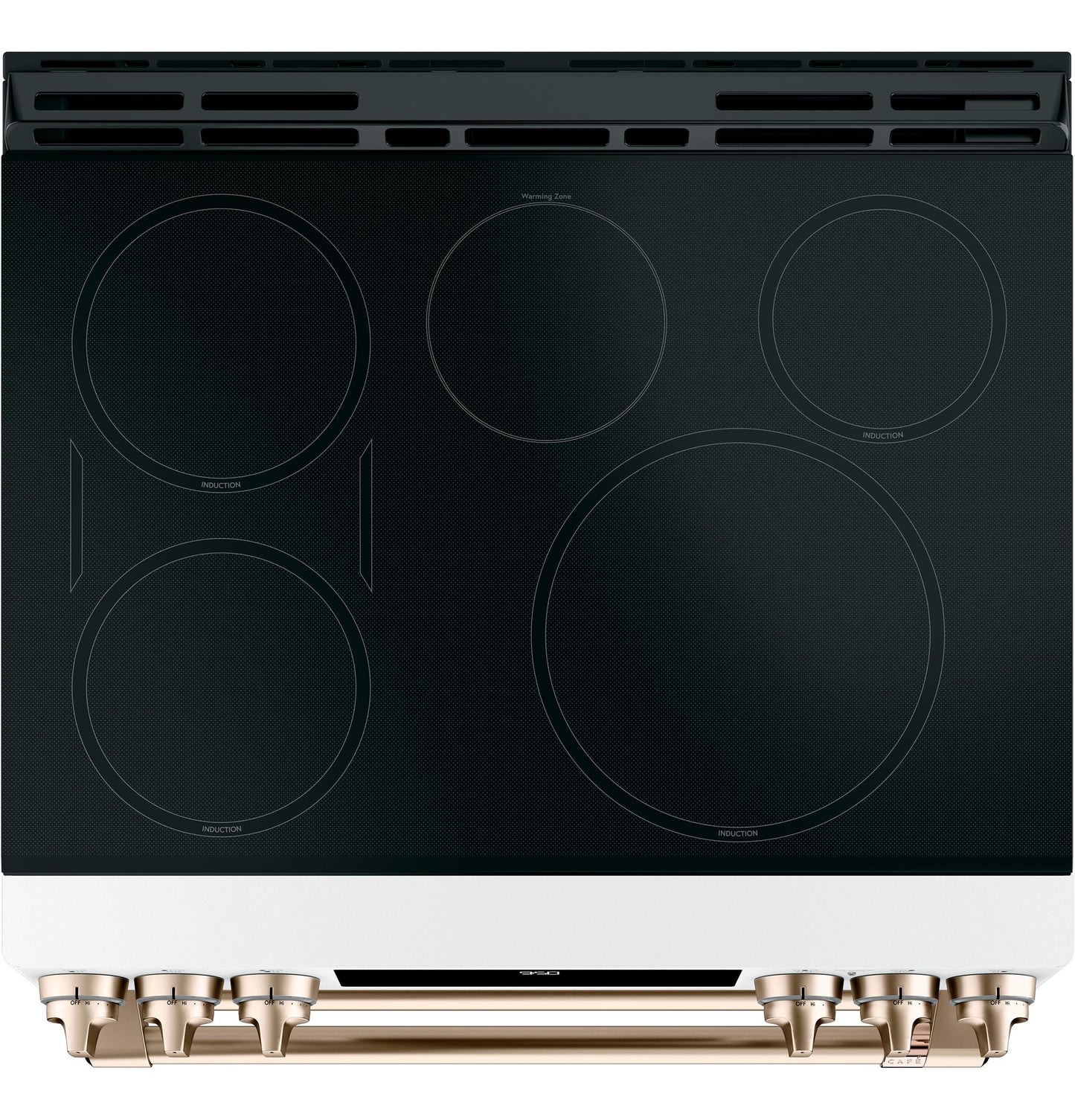 CAFE  30" Smart Slide-In, Front-Control, Induction and Convection Double-Oven Range White - CHS950P4MW2