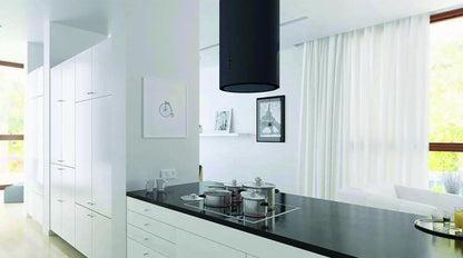 XO APPLIANCE XOCYLI16BC 600/395 CFM Designer Cylinder Island Black - XOCYLI16BC