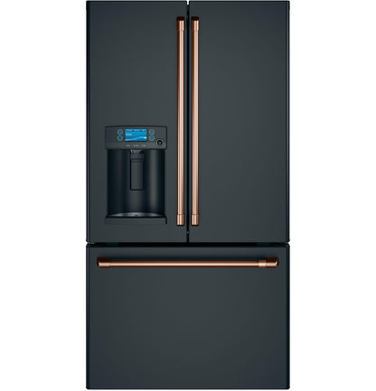 CAFE CYE22TP3MD1 CAFé™ ENERGY STAR® 22.1 Cu. Ft. Smart Counter-Depth French-Door Refrigerator with Hot Water Dispenser Black - CYE22TP3MD1