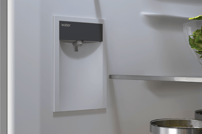 BOSCH B24CB80ESW 800 Series, free-standing fridge-freezer with freezer at bottom, glass door, 24'', White, Total No Frost White - B24CB80ESW