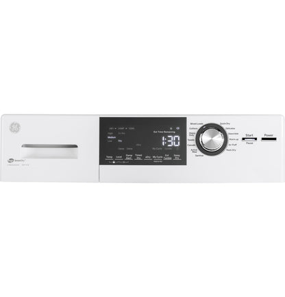 GE APPLIANCES GE 24" 4.1 Cu.Ft. Front Load Ventless Condenser Electric Dryer with in Stainless Steel Basket White - GFT14ESSMWW