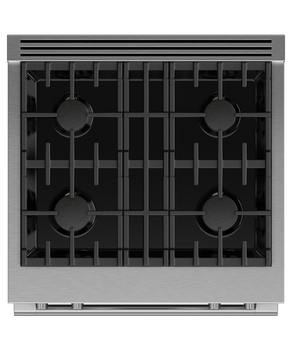 FISHER & PAYKEL RDV3304N 30" Series 9 Professional Dual Fuel 4 Burner Self-Cleaning Range in Stainless Steel - RDV3304N