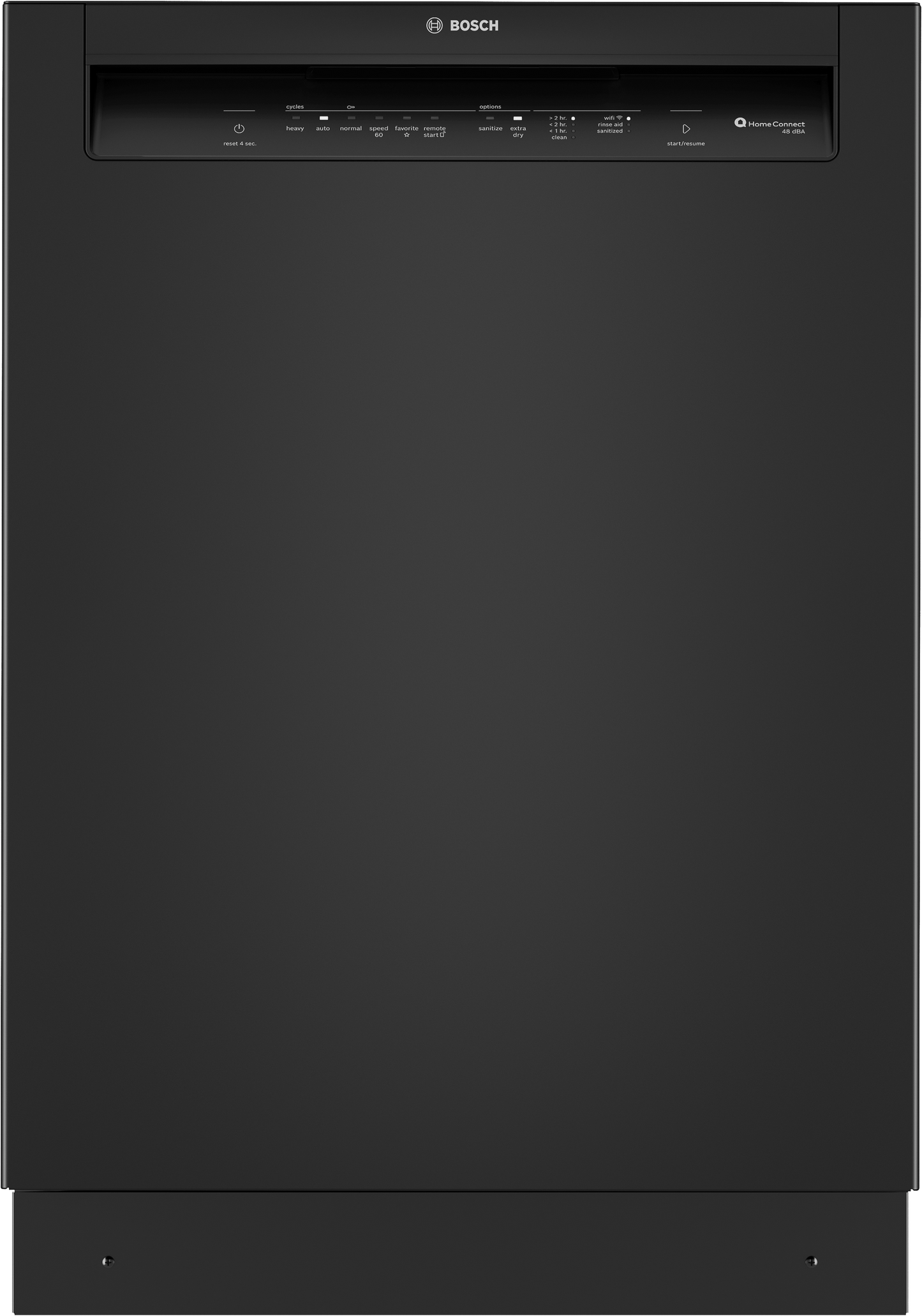 BOSCH SHE43DM6N 300 Recessed Handle, 48 dBA, Standard 3rd Rack, PureDry - BL Black - SHE43DM6N