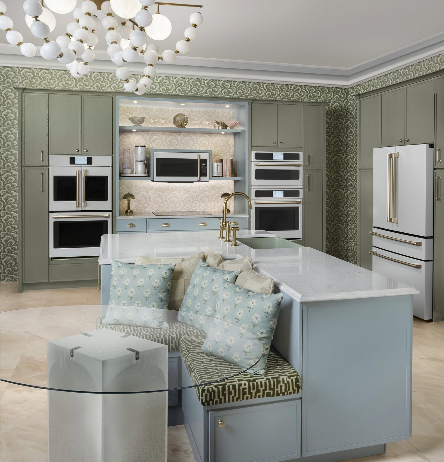 CAFE CGE29DP4TW2 CAFé™ ENERGY STAR® 28.7 Cu. Ft. Smart 4-Door French-Door Refrigerator With Dual-Dispense AutoFill Pitcher White - CGE29DP4TW2