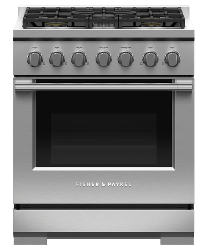 FISHER & PAYKEL RGV3305N 30" Series 7 Professional 5 Burner Gas Range in Stainless Steel - RGV3305N
