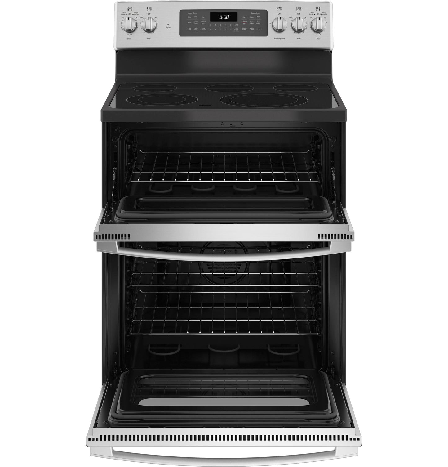 GE APPLIANCES GE 30" Free-Standing Electric Double Oven Convection Range in Stainless Steel - JBS86SPSS