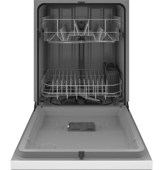GE APPLIANCES GDF450PGRWW GE® Dishwasher with Front Controls White - GDF450PGRWW