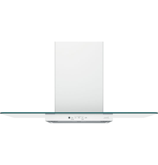 CAFE  36" Wall-Mount Glass Canopy Chimney Hood White - CVW73614MWM