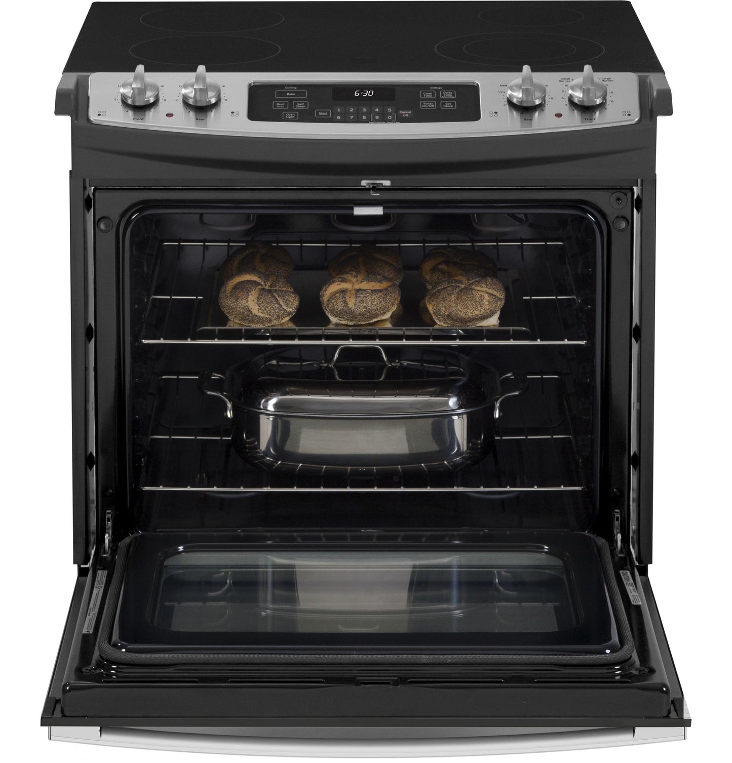 GE APPLIANCES GE 30" Drop-In Electric Range in Stainless Steel - JD630STSS