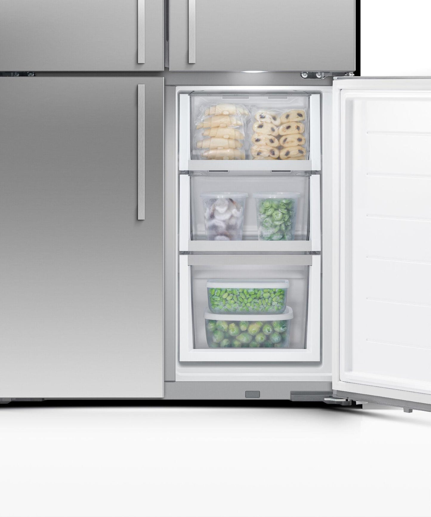 FISHER & PAYKEL RF203QDUVX1 18.9 cu ft Series 7 Quad Door Refrigerator Freezer in Stainless Steel - RF203QDUVX1