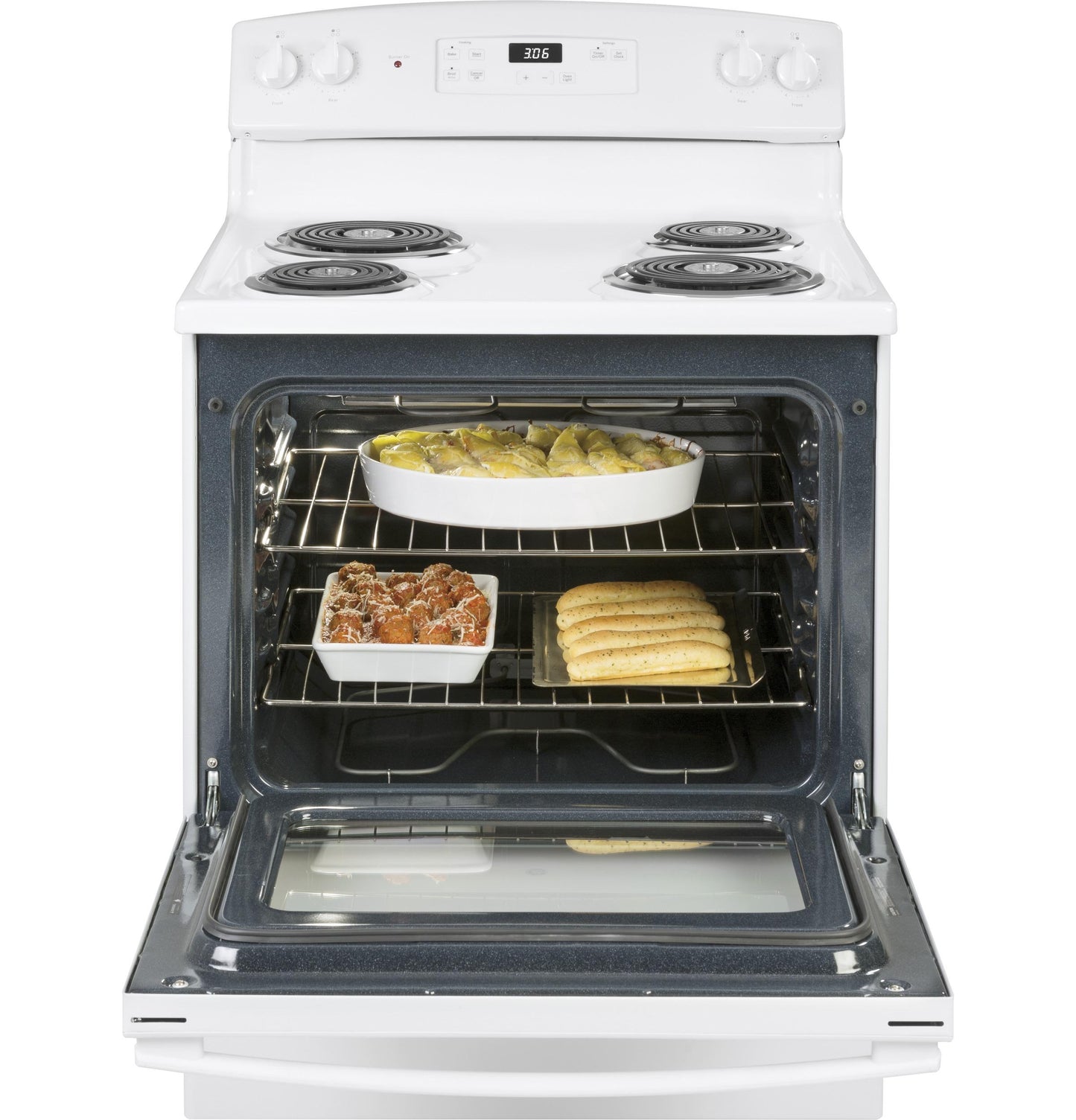 GE APPLIANCES GE 30" Free-Standing Electric Range White - JBS360DMWW