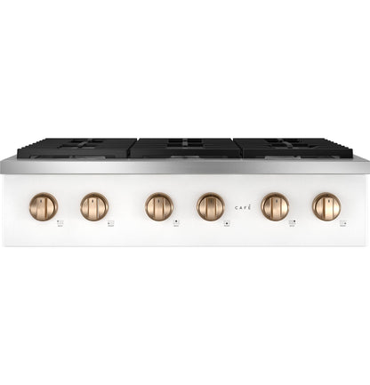 CAFE CGU366P4TW2 CAFé 36" Commercial-Style Gas Rangetop with 6 Burners (Natural Gas) White - CGU366P4TW2