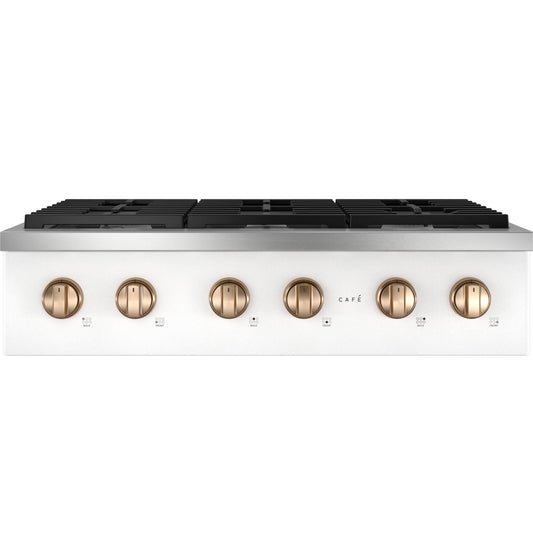 CAFE CGU366P4TW2 CAFé 36" Commercial-Style Gas Rangetop with 6 Burners (Natural Gas) White - CGU366P4TW2
