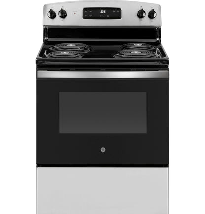GE APPLIANCES 30" Free-Standing Electric Range in Stainless Steel - JBS360RTSS