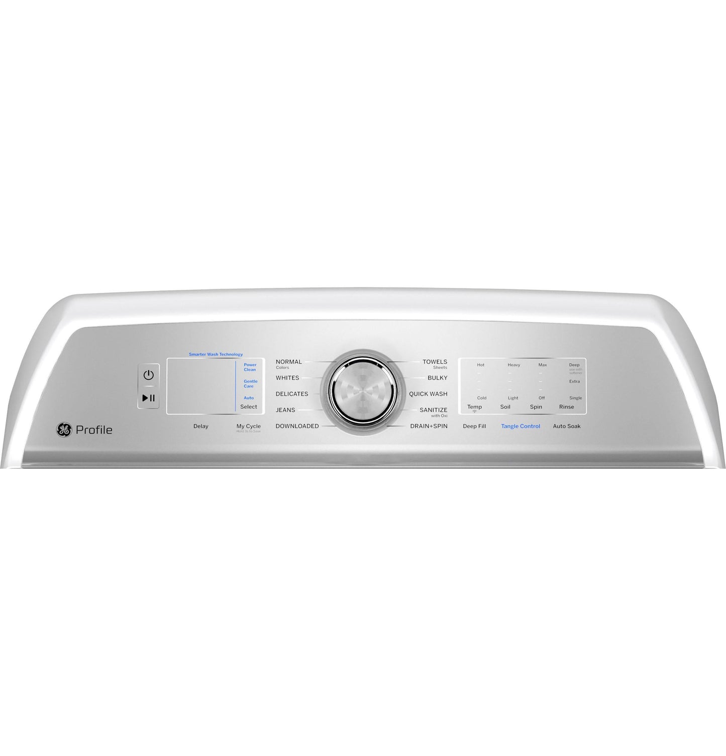 GE APPLIANCES GE Profile 4.9 cu. ft. Capacity Washer with Smarter Wash Technology and FlexDispense White On Gray - PTW605BSRWS
