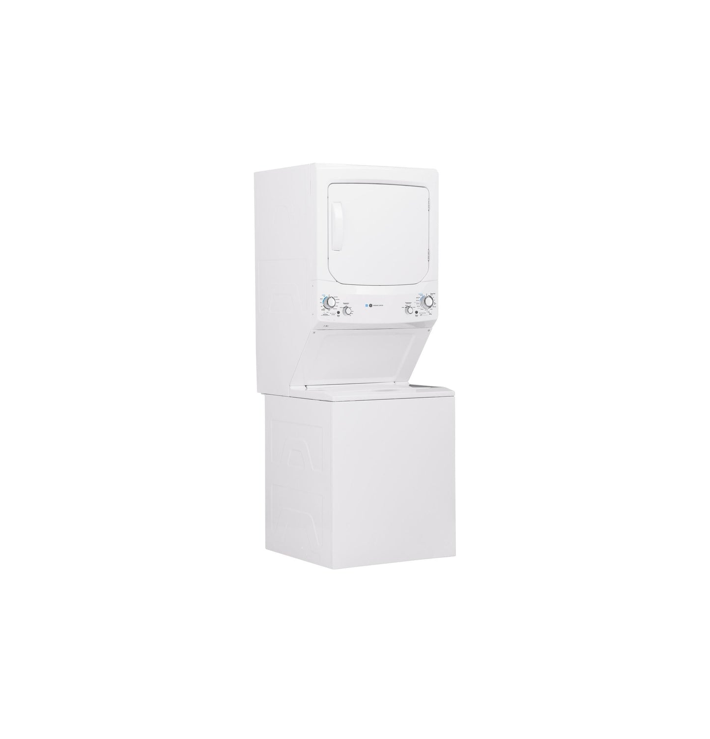 GE APPLIANCES GUD27GESNWW GE Unitized Spacemaker ENERGY STAR 3.9 cu. ft. Capacity Washer with in Stainless Steel Basket and 5.9 cu. ft. Capacity Gas Dryer White - GUD27GESNWW