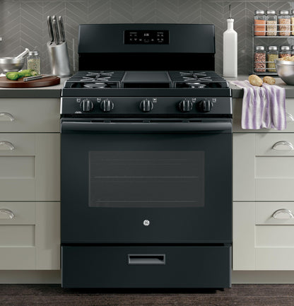 GE APPLIANCES JGBS66DEKBB GE® 30" Free-Standing Gas Range Black - JGBS66DEKBB