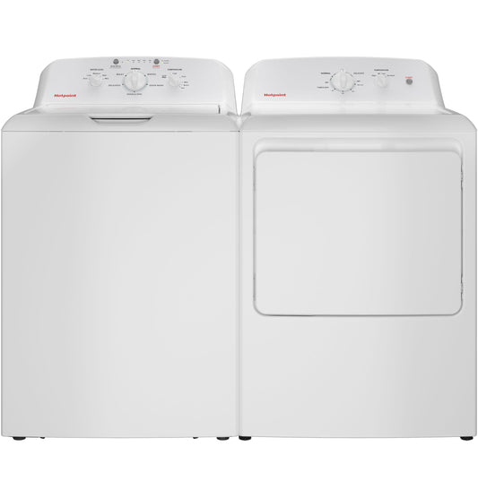HOTPOINT Hotpoint 6.2 cu. ft. Capacity Gas Dryer with Up To 120 ft. Venting and Shallow Depth White - HTX26GASWWW