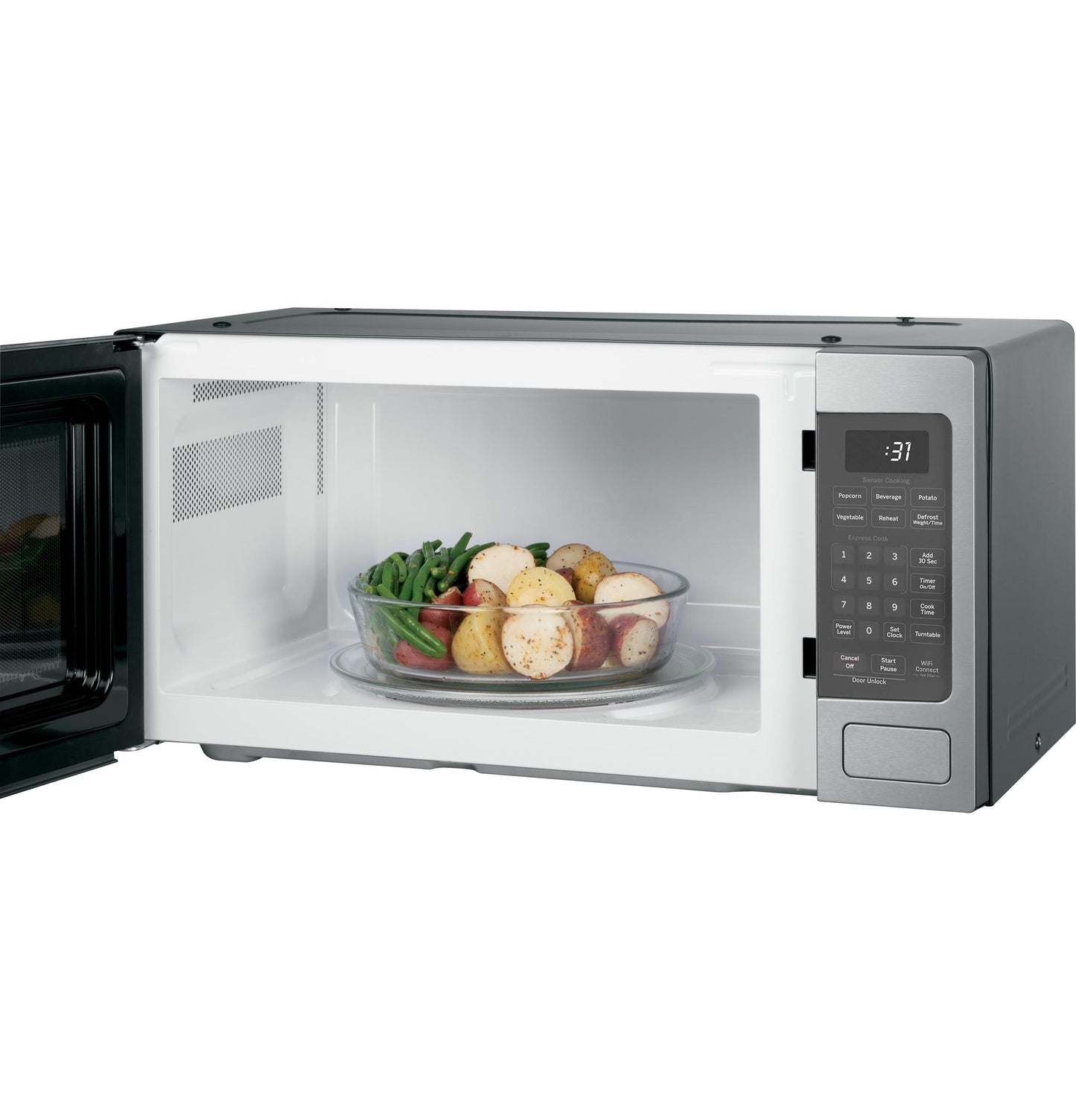 GE APPLIANCES PCHK11S1WSS GE Profile™ 1.1 Cu. Ft. Countertop Microwave Oven in Stainless Steel - PCHK11S1WSS