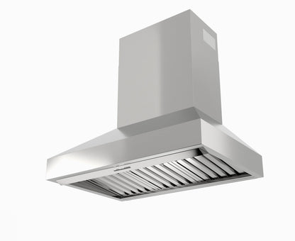 XO APPLIANCE XOVV248SC 48in Pro Wall Chimney Hood in Stainless Steel Straight Lip 600/395 CFM in Stainless Steel - XOVV248SC
