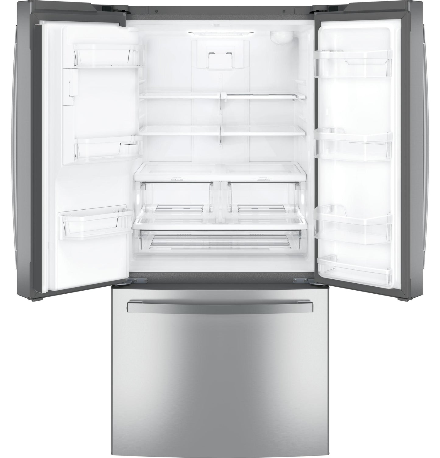 GE APPLIANCES GE 23.6 Cu. Ft. French-Door Refrigerator in Stainless Steel - GFE24JYKFS
