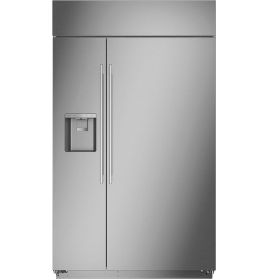 MONOGRAM Monogram 48" Built-In Side-by-Side Refrigerator with Dispenser in Stainless Steel - ZISS480DNSS