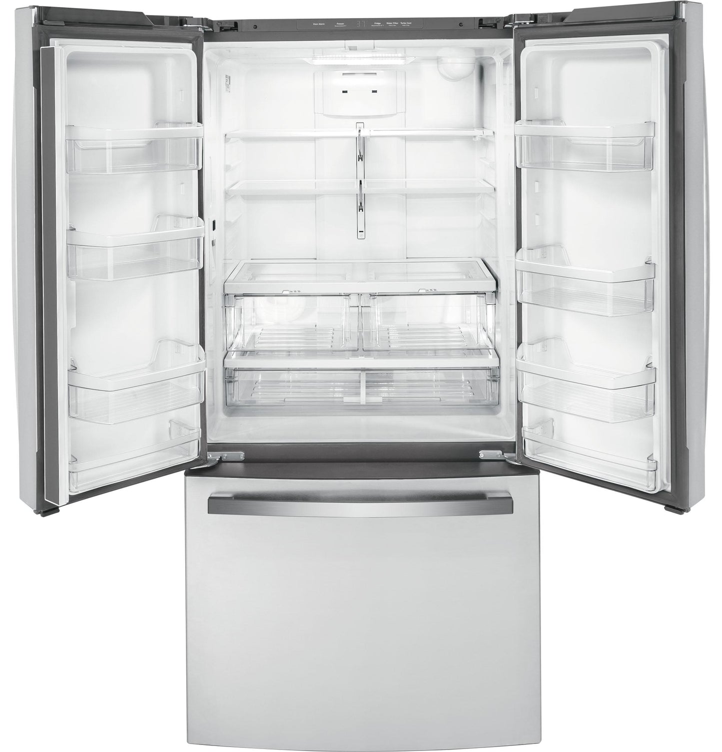 GE APPLIANCES GWE19JYLFS GE ENERGY STAR 18.6 Cu. Ft. Counter-Depth French-Door Refrigerator in Stainless Steel - GWE19JYLFS