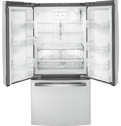 GE APPLIANCES GWE19JYLFS GE ENERGY STAR 18.6 Cu. Ft. Counter-Depth French-Door Refrigerator in Stainless Steel - GWE19JYLFS
