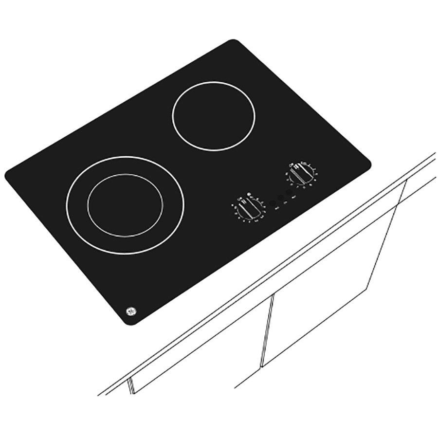 GE APPLIANCES JP3021DPBB GE® 21" Electric Radiant Cooktop Black - JP3021DPBB
