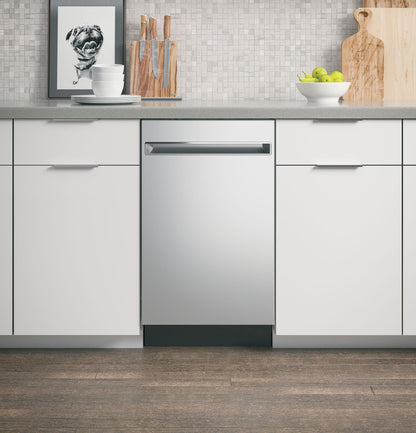 GE APPLIANCES PDT145SSLSS GE Profile™ ENERGY STAR® 18" ADA Compliant in Stainless Steel Interior Dishwasher with Sanitize Cycle in Stainless Steel - PDT145SSLSS