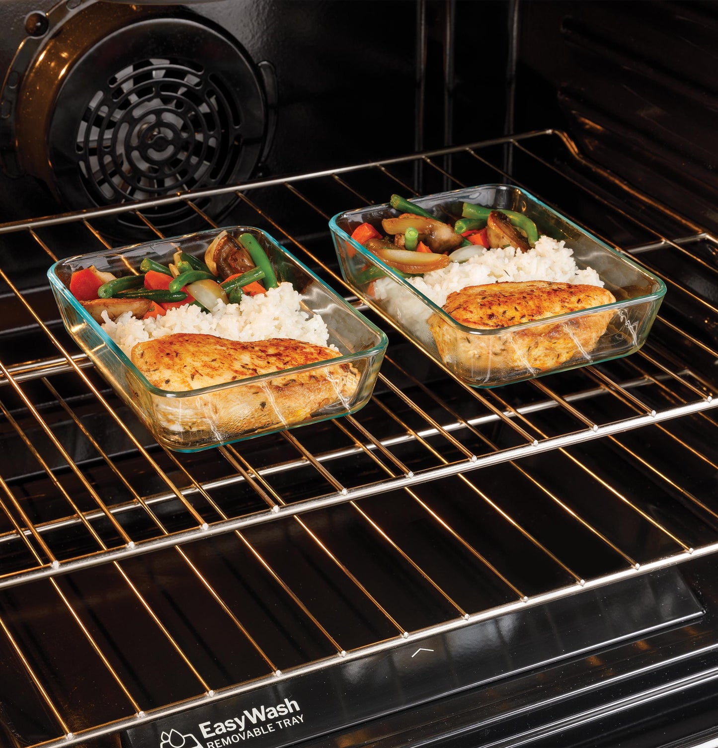 GE APPLIANCES GRS600AVWW GE® ENERGY STAR® 30" Slide-In Electric Convection Range with No Preheat Air Fry and EasyWash™ Oven Tray White - GRS600AVWW
