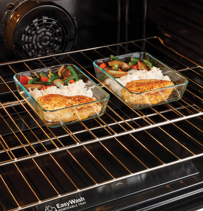 GE APPLIANCES GRS600AVWW GE® ENERGY STAR® 30" Slide-In Electric Convection Range with No Preheat Air Fry and EasyWash™ Oven Tray White - GRS600AVWW