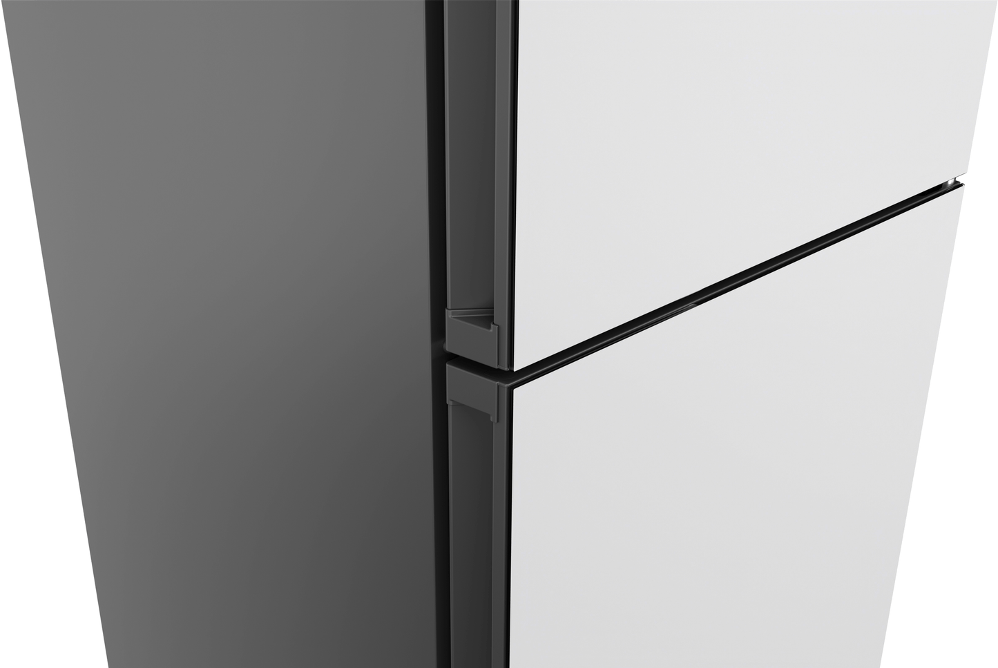 BOSCH B24CB80ESW 800 Series, free-standing fridge-freezer with freezer at bottom, glass door, 24'', White, Total No Frost White - B24CB80ESW