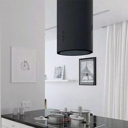XO APPLIANCE XOCYLI16BC 600/395 CFM Designer Cylinder Island Black - XOCYLI16BC