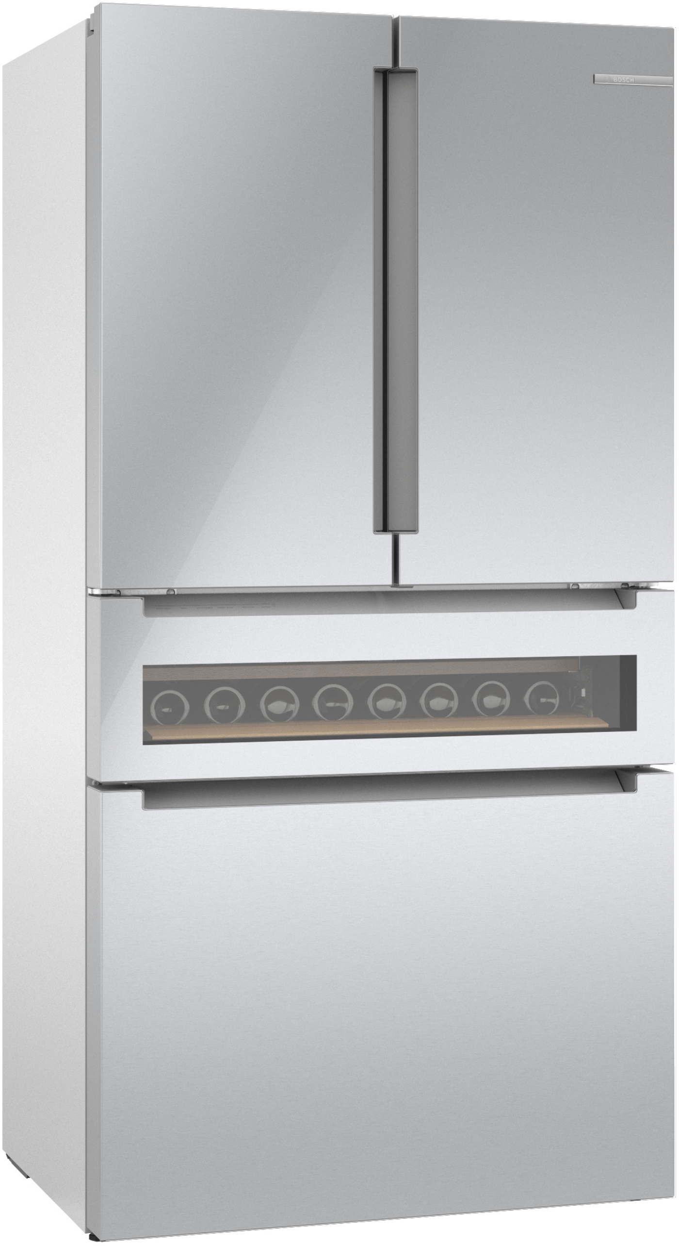BOSCH B36CL81ENG 800 Series, French Door Bottom Mount Refrigerator, Glass door, 36'' in Stainless Steel - B36CL81ENG