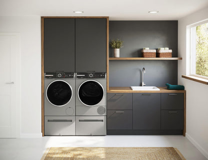 BOSCH WQB245AXUC 800 Series, heat pump dryer, Silver inox Silver