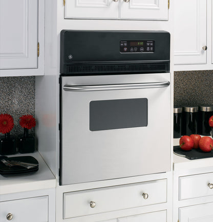 GE APPLIANCES 24" Electric Single Standard Clean Wall Oven in Stainless Steel - JRS06SKSS