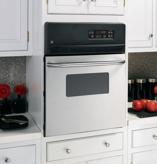 GE APPLIANCES 24" Electric Single Standard Clean Wall Oven in Stainless Steel - JRS06SKSS
