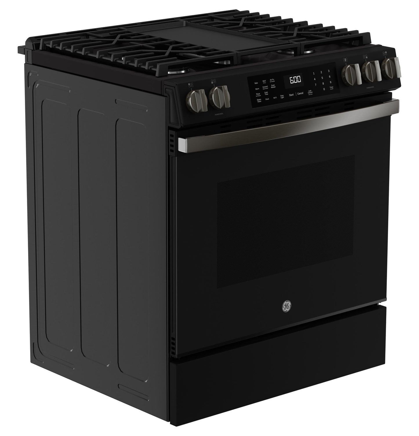 GE APPLIANCES GGS600AVDS GE® 30" Slide-In Front-Control Convection Gas Range with No Preheat Air Fry and EasyWash™ Oven Tray Black Slate - GGS600AVDS