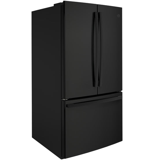 GE APPLIANCES GE 27.0 Cu. Ft. French-Door Refrigerator Black - GNE27JGMBB