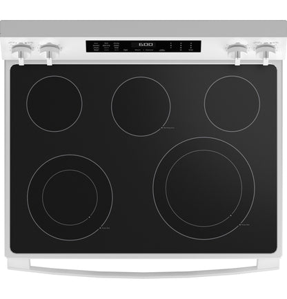 GE APPLIANCES GRF600AVWW GE® ENERGY STAR® 30" Free-Standing Electric Convection Range with No Preheat Air Fry and EasyWash™ Oven Tray White - GRF600AVWW