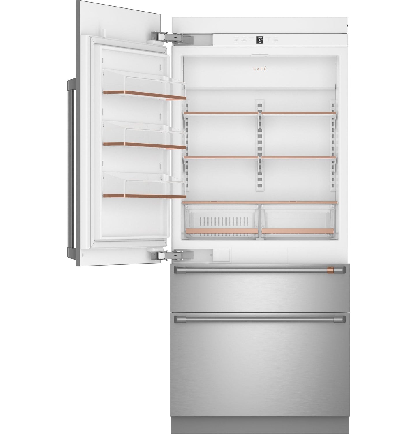 CAFE CIC36LP2VS1 CAFé 36" Integrated Bottom-Freezer Refrigerator in Stainless Steel - CIC36LP2VS1