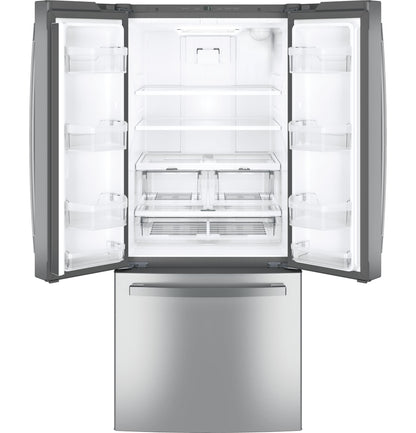 GE APPLIANCES 20.8 Cu. Ft. French-Door Refrigerator in Stainless Steel - GNE21FYKFS