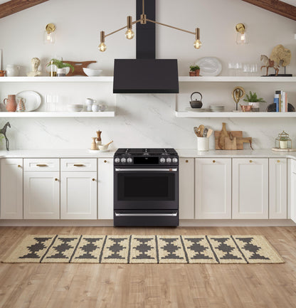 GE APPLIANCES CAFE CGS700P3MD1 CAFé™ 30" Smart Slide-In, Front-Control, Gas Range with Convection Oven Black - CGS700P3MD1