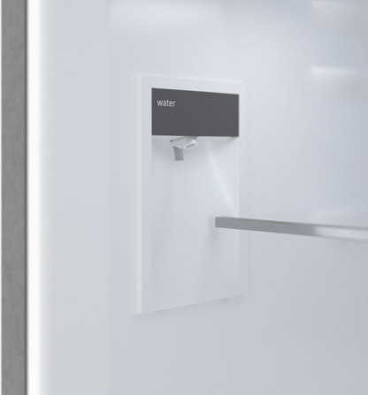 BOSCH B24CB80ESW 800 Series, free-standing fridge-freezer with freezer at bottom, glass door, 24'', White, Total No Frost White - B24CB80ESW